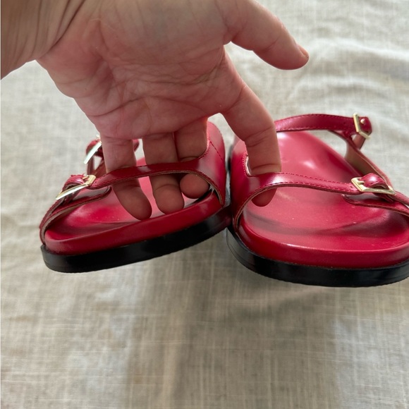 J. Crew Colbie Buckle Sandals in Red Leather - Picture 4 of 6